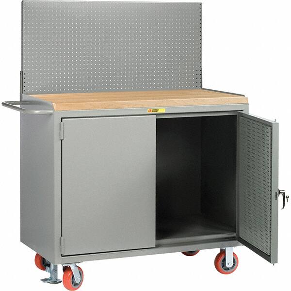 Mobile Workbench with Pegboard Panel Mobile Work Center: MPN:MJPBDFLPB