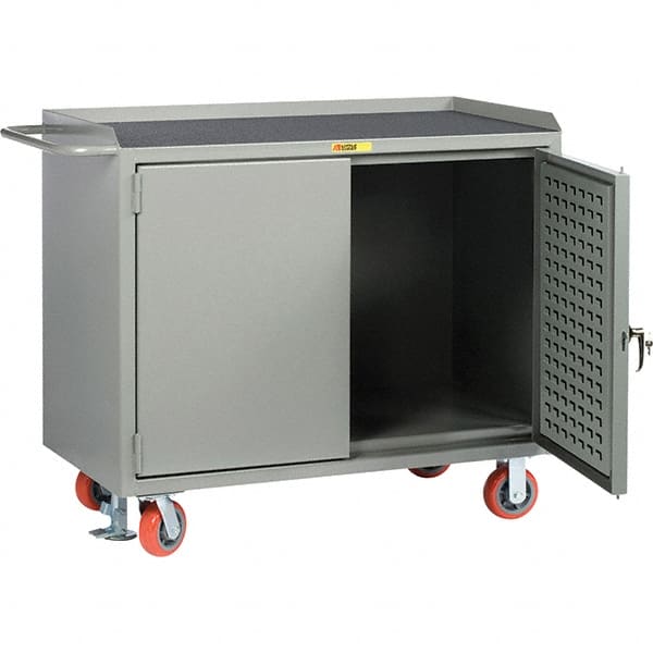 Mobile Bench Cabinet with Louvered Panel Mobile Work Center: 24