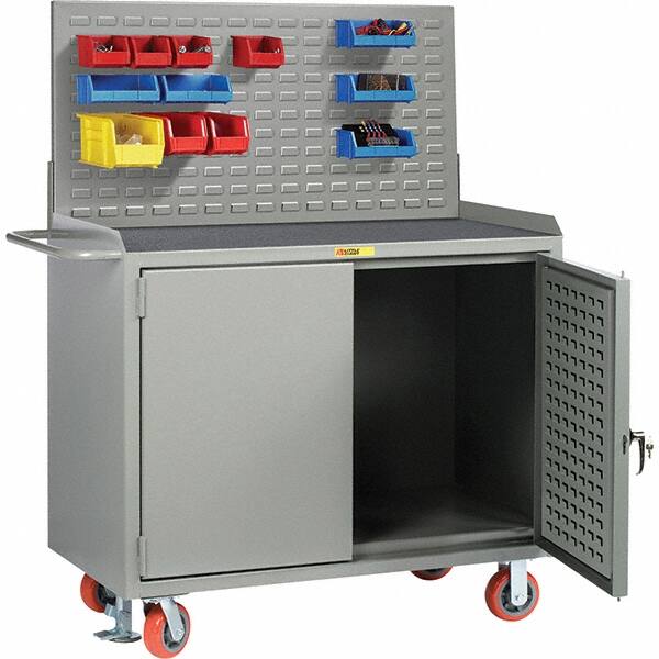 Mobile Workbench with Pegboard Panel Mobile Work Center: MPN:MMLPDFLLP