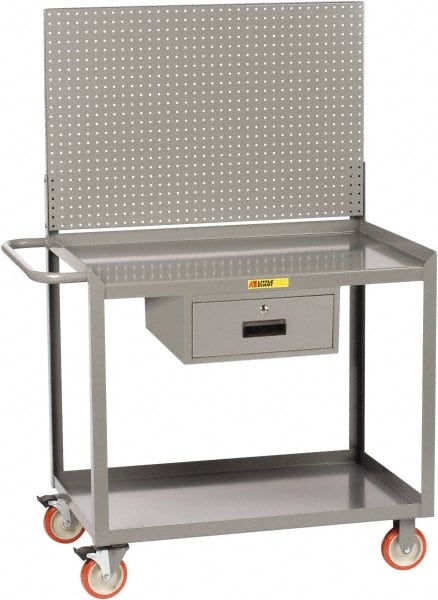 Mobile Workbench with Pegboard Panel Mobile Work Center: 24