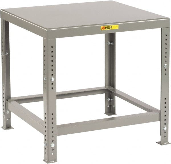 Heavy-Duty Machine Table: Powder Coated Steel, Gray MPN:MTH1-2830-AH