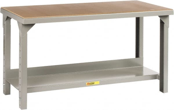 Stationary Heavy-Duty Workbench with Hardboard Top: Gray MPN:WSH2-3684-AH