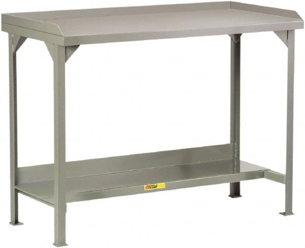 Stationary Heavy-Duty Workbench: Powder Coated Gray MPN:WSL2-2448-36