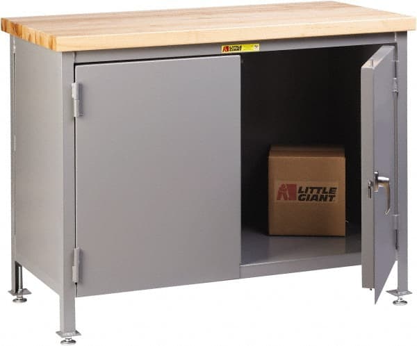 Cabinet Work Center: Powder Coated Gray MPN:WTC-2D-2448-LL