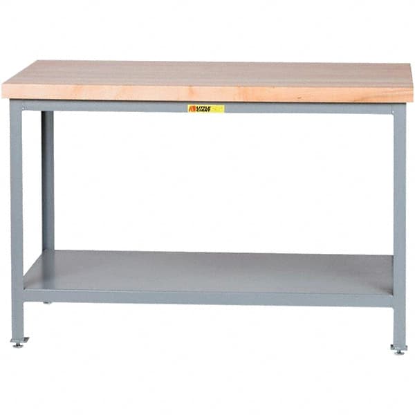 Butcher Block Top Table: Powder Coated Gray MPN:WTS2424LL