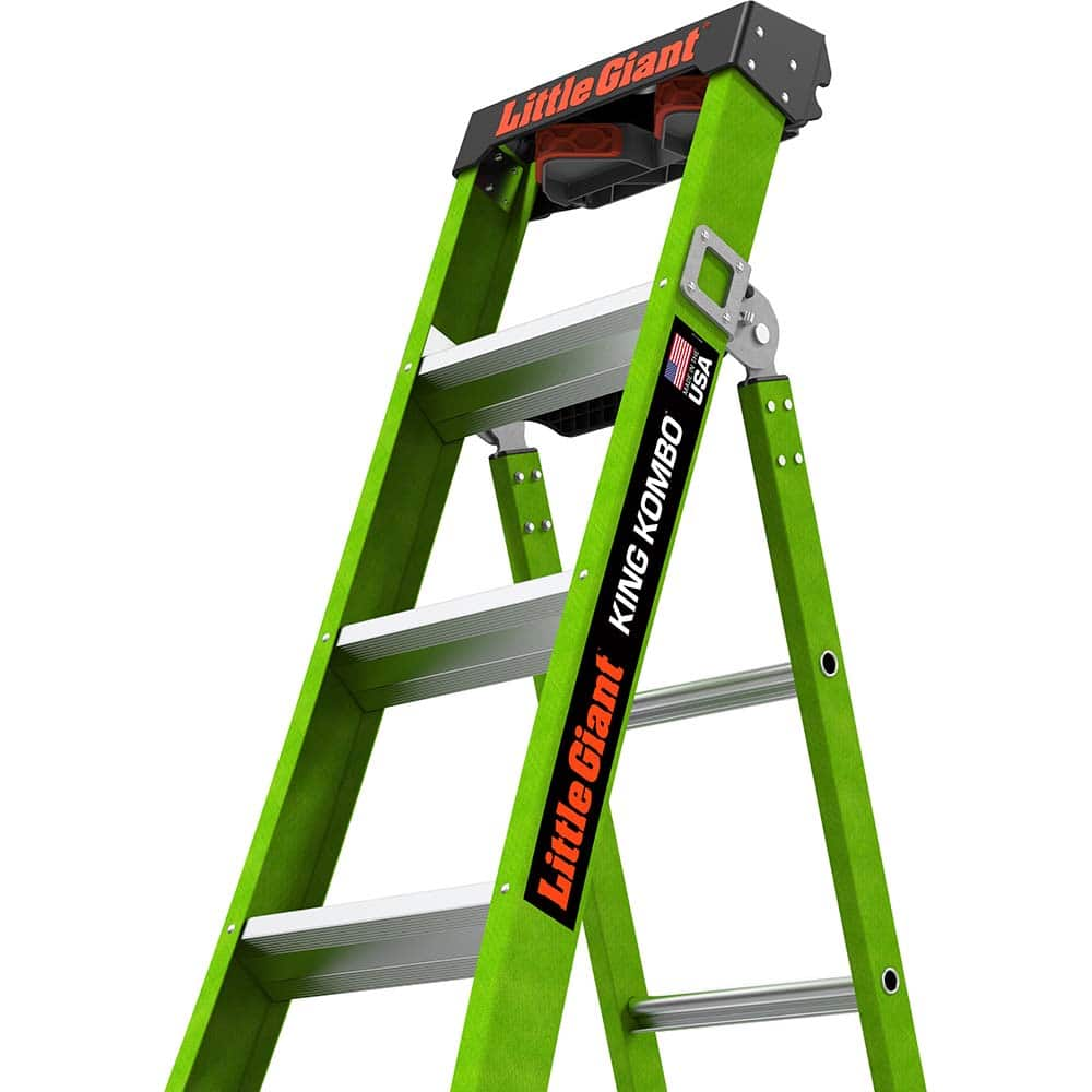 5-Step Fiberglass Step Ladder: Type IAA, 375 lb Capacity, 6' High MPN:13906-071