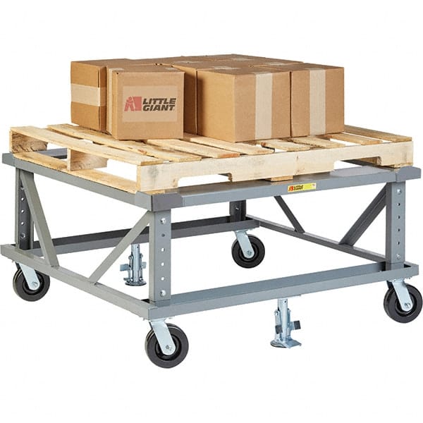 Pallet Dolly Truck: 3,600 lb Capacity, Steel Platform MPN:PD-4848-6PH-LR