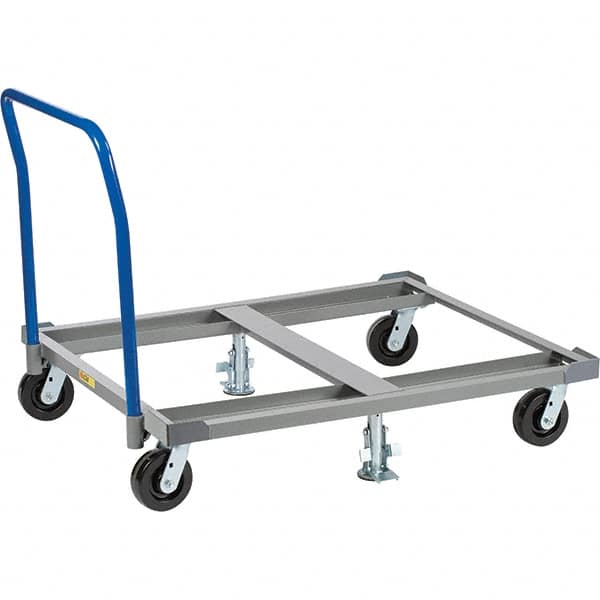 Pallet Dolly Truck: 3,600 lb Capacity, Steel Platform MPN:PDH40-6PH-2FLLR