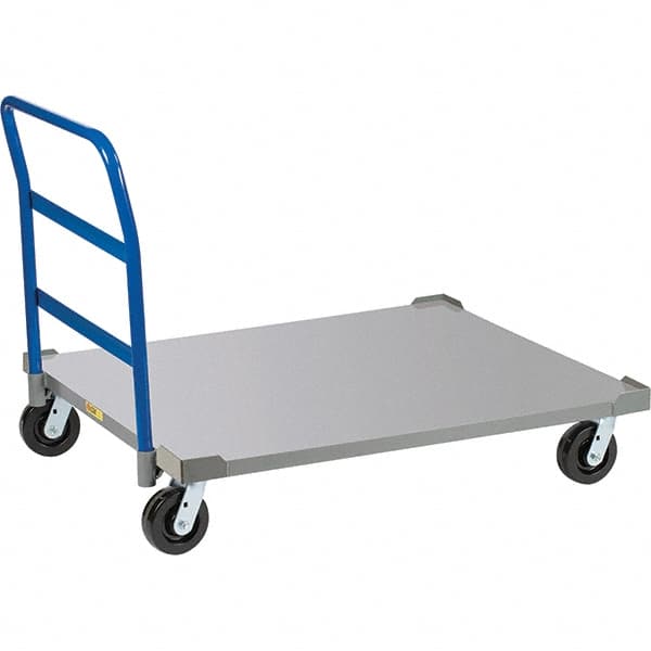 Pallet Dolly Truck: 3,600 lb Capacity, Steel Platform MPN:PDSH-4048-6PHLR