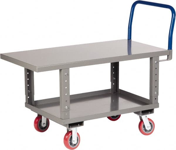 Platform Truck: 2,000 lb Capacity, Steel Deck, 48