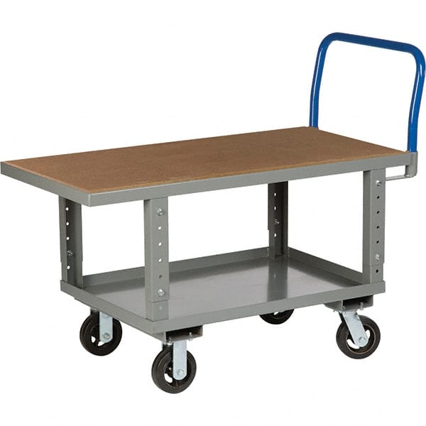 Platform Truck: 2,000 lb Capacity, Steel Deck, 60