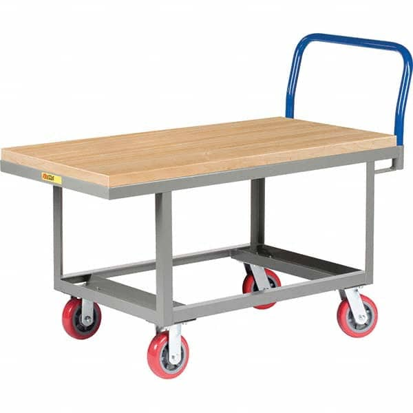 Platform Truck: 2,000 lb Capacity, Steel Deck, 48