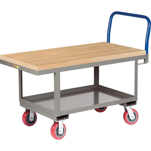 Platform Truck: 2,000 lb Capacity, Steel Deck, 48