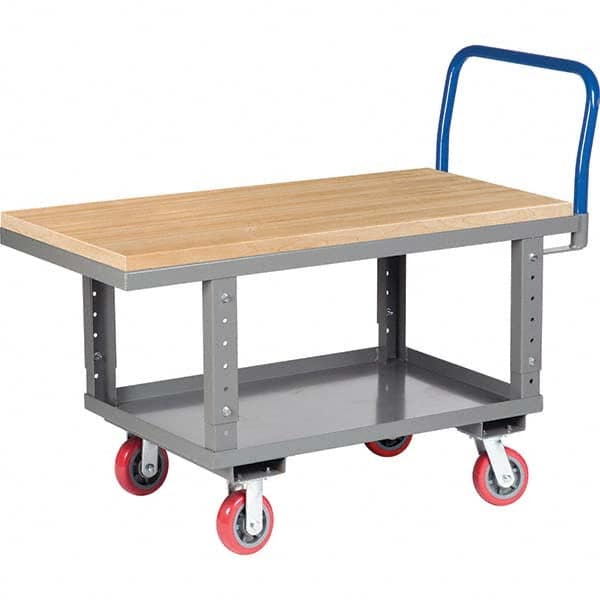 Platform Truck: 2,000 lb Capacity, Steel Deck, 48