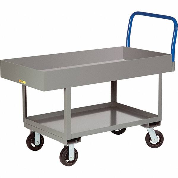 Platform Truck: 2,000 lb Capacity, Steel Deck, 49-1/2