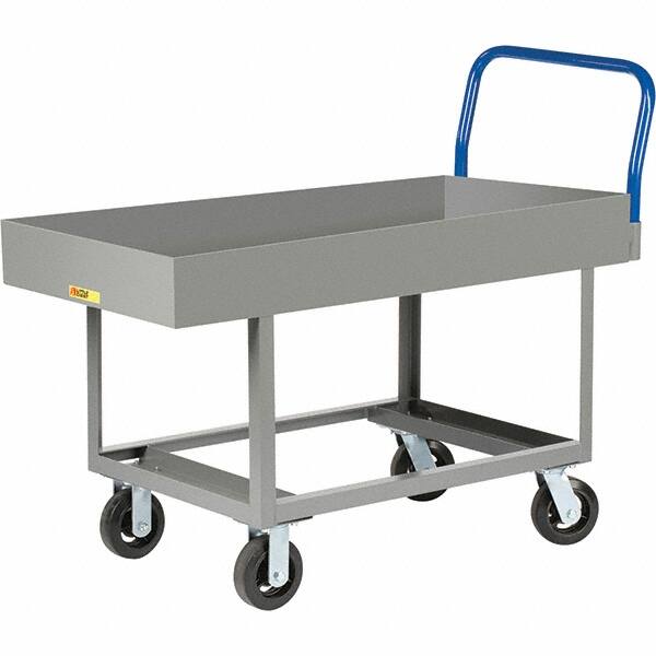 Platform Truck: 2,000 lb Capacity, Steel Deck, 61-1/2