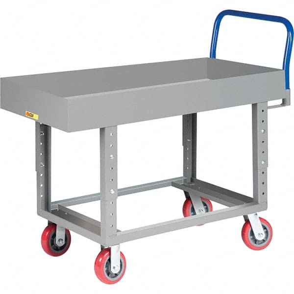 Platform Truck: 2,000 lb Capacity, Steel Deck, 61-1/2