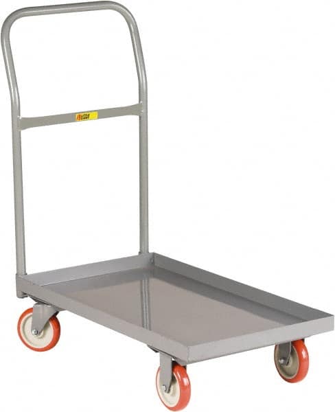 Platform Truck: 1,200 lb Capacity, Steel Deck, 18