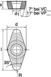 Milling Insert: VPGT160412-ALM, LC610M, Solid Carbide MPN:1069758