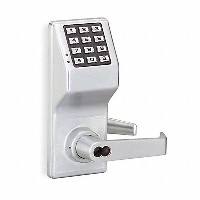 Electronic Lock Brushed Chrome 12 Button MPN:DL3200 US26D