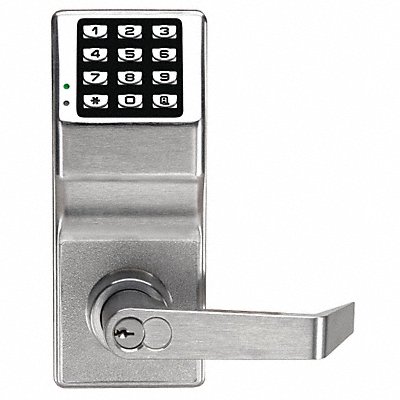 Electronic Lock Brushed Chrome 12 Button MPN:DL6100IC US26D