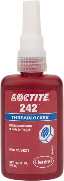 Threadlocker: Blue, Liquid, 50 mL, Bottle MPN:135355