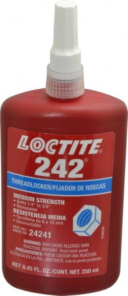 Threadlocker: Blue, Liquid, 250 mL, Bottle MPN:135356