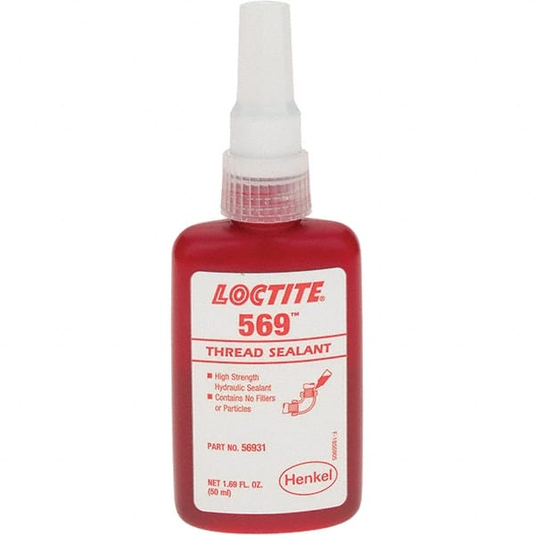 Threadlocker: Red, 50 mL, Bottle MPN:135492