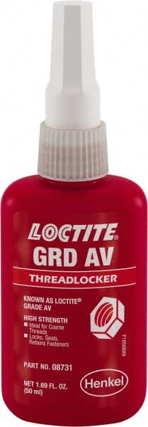 Threadlocker: Red, Liquid, 50 mL, Bottle MPN:195898