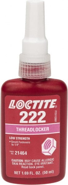 Threadlocker: Purple, Liquid, 50 mL, Bottle MPN:231127