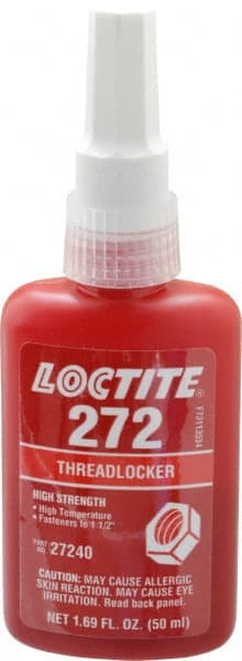 Threadlocker: Red, Liquid, 50 mL, Bottle MPN:88442