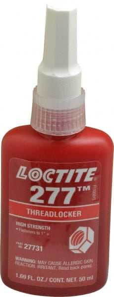 Threadlocker: Red, Liquid, 50 mL, Bottle MPN:88448