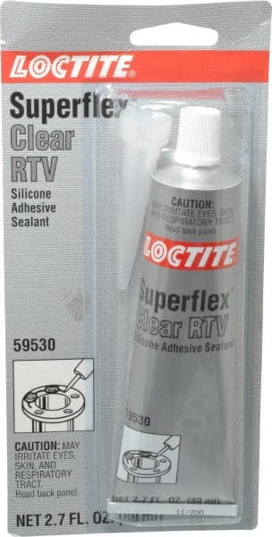 Joint Sealant: 80 mL Tube, Clear, RTV Silicone MPN:160809