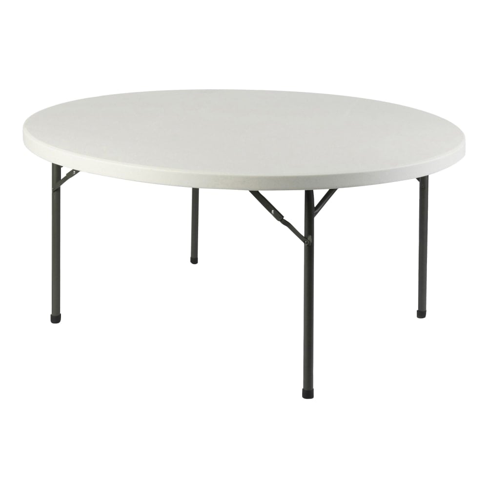 Lorell Banquet Folding Table, Round, 29-1/4inH x 71inW x 71inD, Platinum MPN:60325