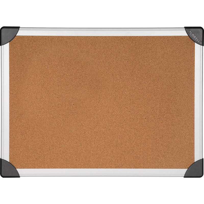 Lorell Mounting Cork Board, 24in x 36in, Aluminum Frame With Silver Finish (Min Order Qty 2) MPN:19191