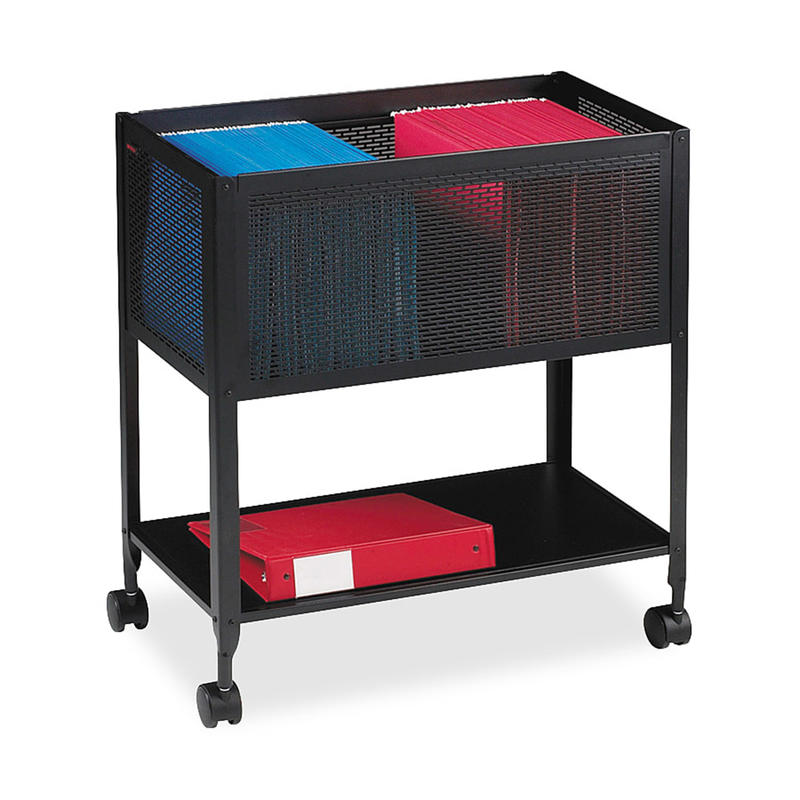 Lorell Steel Mesh Hanging Letter-Size Mobile File Cart, Black MPN:60175