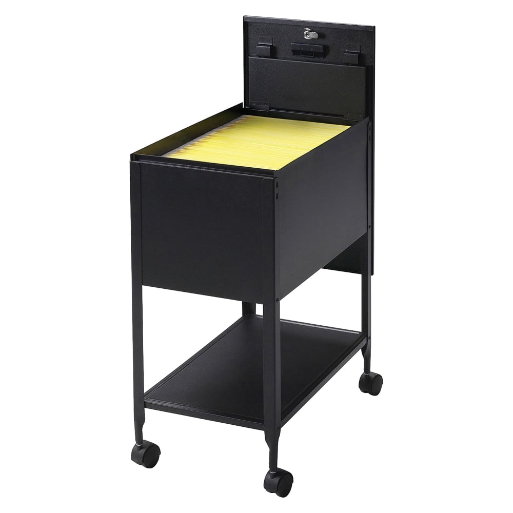 Lorell Steel Locking Letter-Size Mobile File Cart, Black MPN:60177