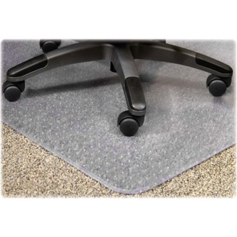 Lorell PlushMat Medium Pile Studded Chair Mat, Standard Lip, 36in x 48in, Clear MPN:25757