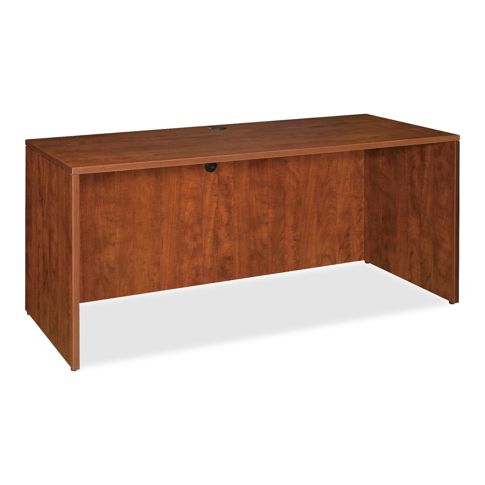 Lorell Essentials 72inW Computer Desk Credenza, Cherry MPN:69412