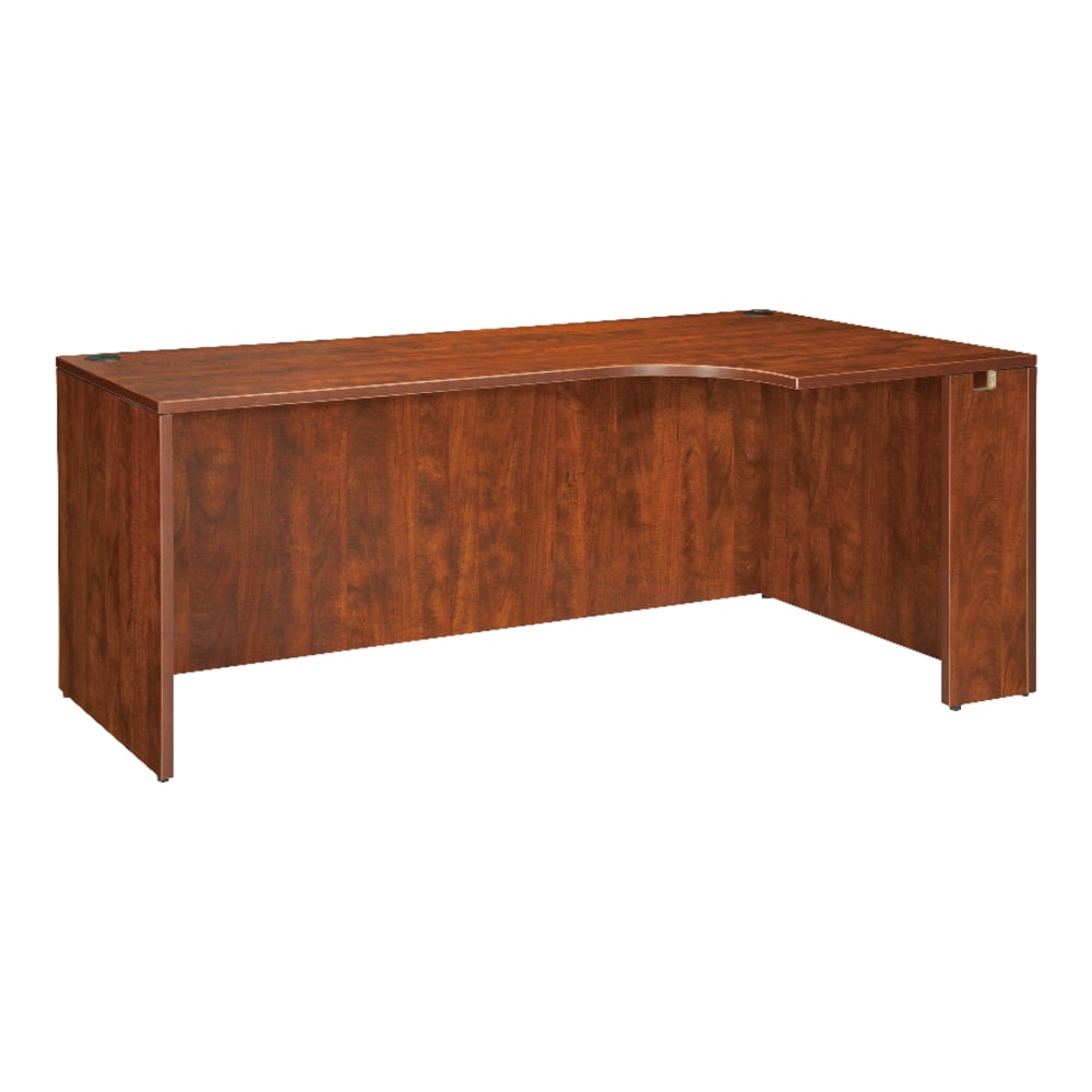 Lorell Essentials 72inW Corner Computer Desk Credenza, Right, Cherry MPN:69905