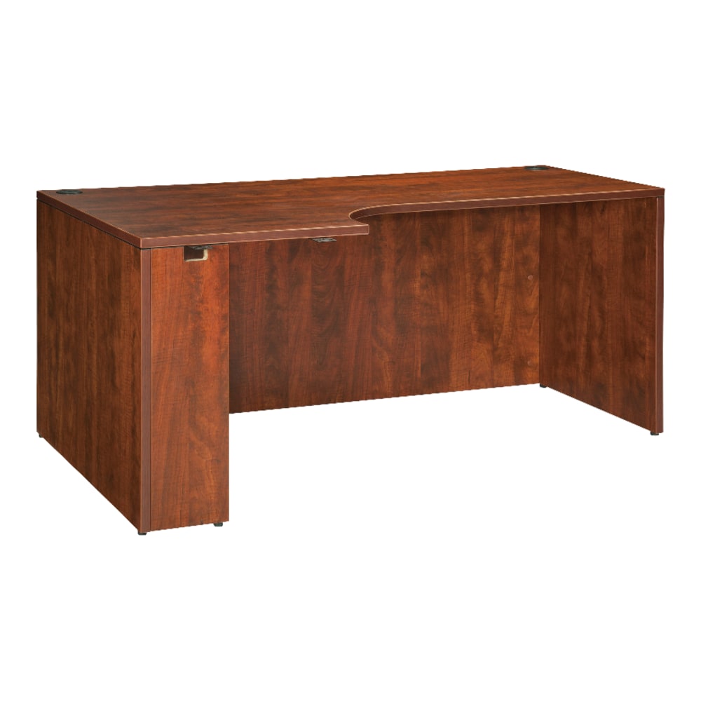 Lorell Essentials 72inW Corner Computer Desk Credenza, Left, Cherry MPN:69907