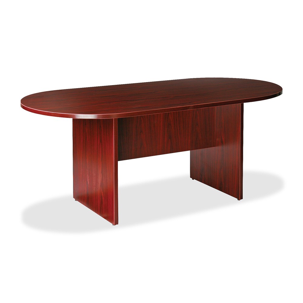 Lorell Essentials Oval Conference Table, 72inW, Mahogany MPN:87272