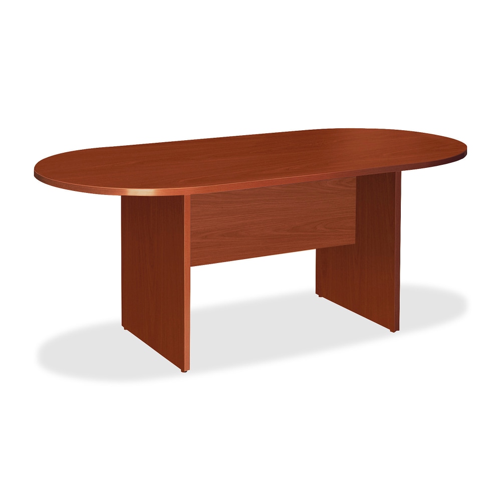 Lorell Essentials Oval Conference Table, 72inW, Cherry MPN:87373