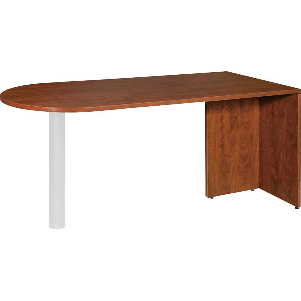 Lorell Essentials 66inW Desk Peninsula, Cherry MPN:69415