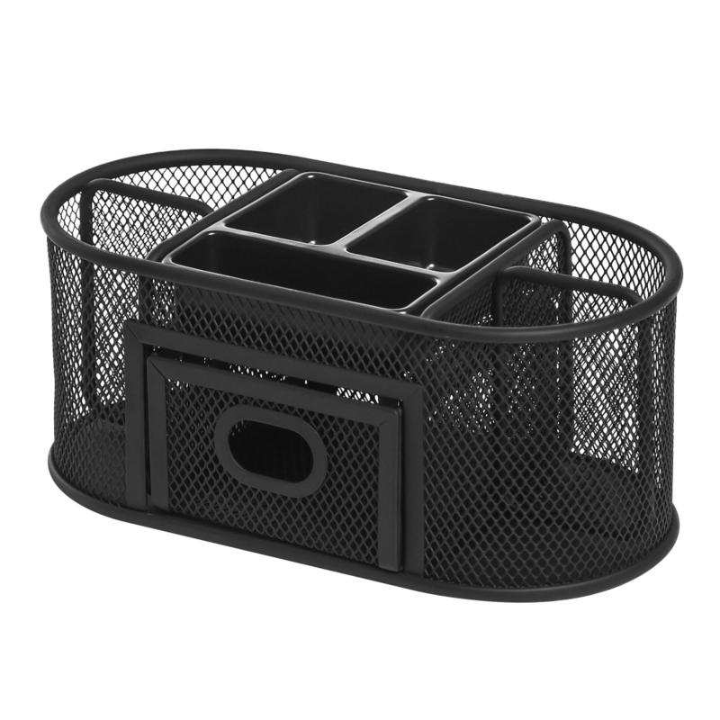 Lorell Mesh Deluxe Desktop Organizer, Black (Min Order Qty 3) MPN:84240