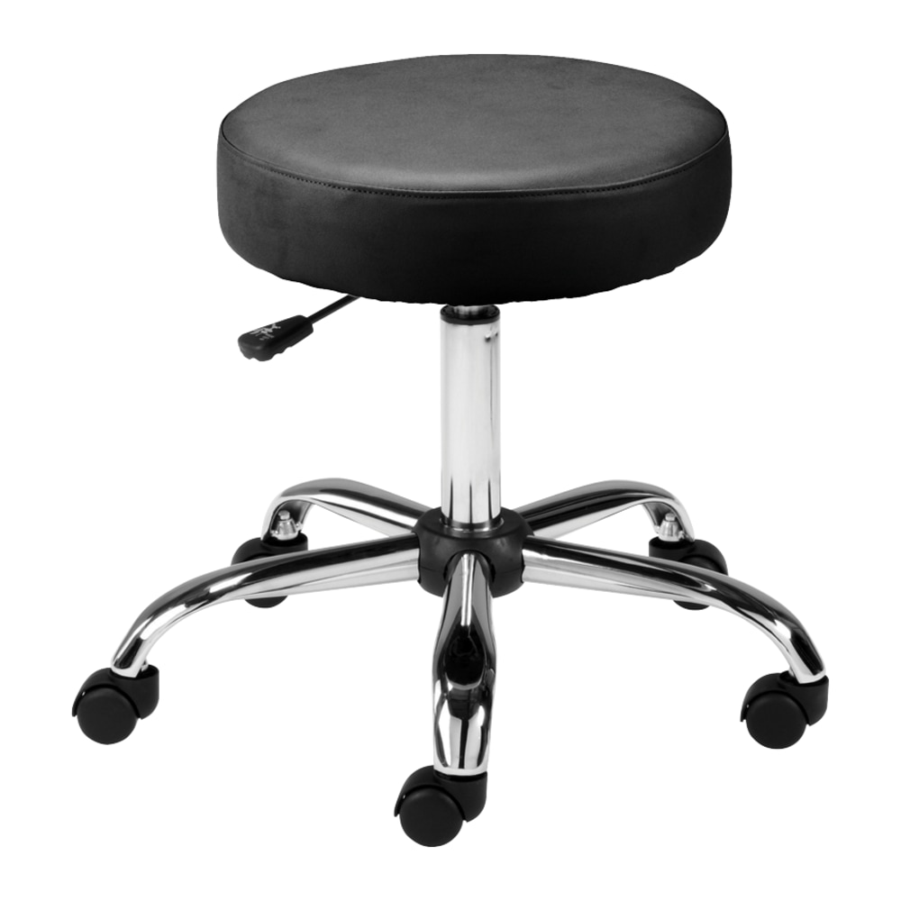 Lorell Pneumatic-Height Stool, Backless, Black MPN:69513