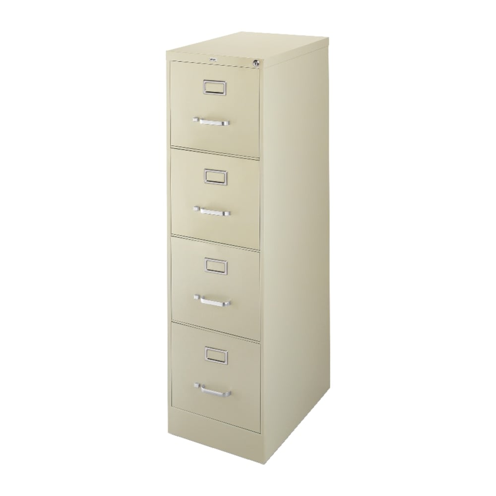 Lorell Fortress 22inD Vertical 4-Drawer Letter-Size File Cabinet, Putty MPN:42293