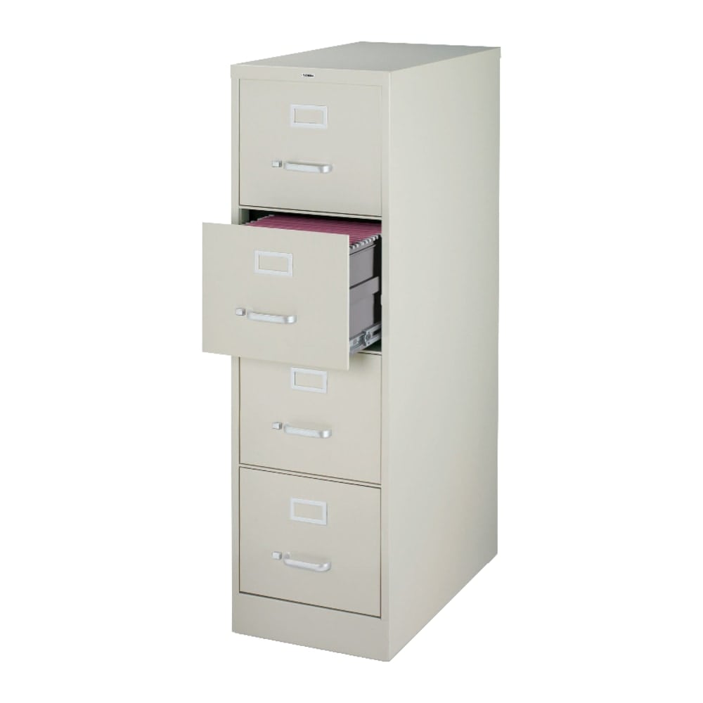 Lorell Fortress 22inD Vertical 4-Drawer Letter-Size File Cabinet, Light Gray MPN:42295