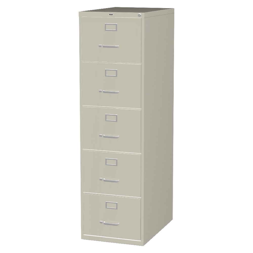 Lorell Fortress 26-1/2inD Vertical 5-Drawer Legal-Size File Cabinet, Putty MPN:48500