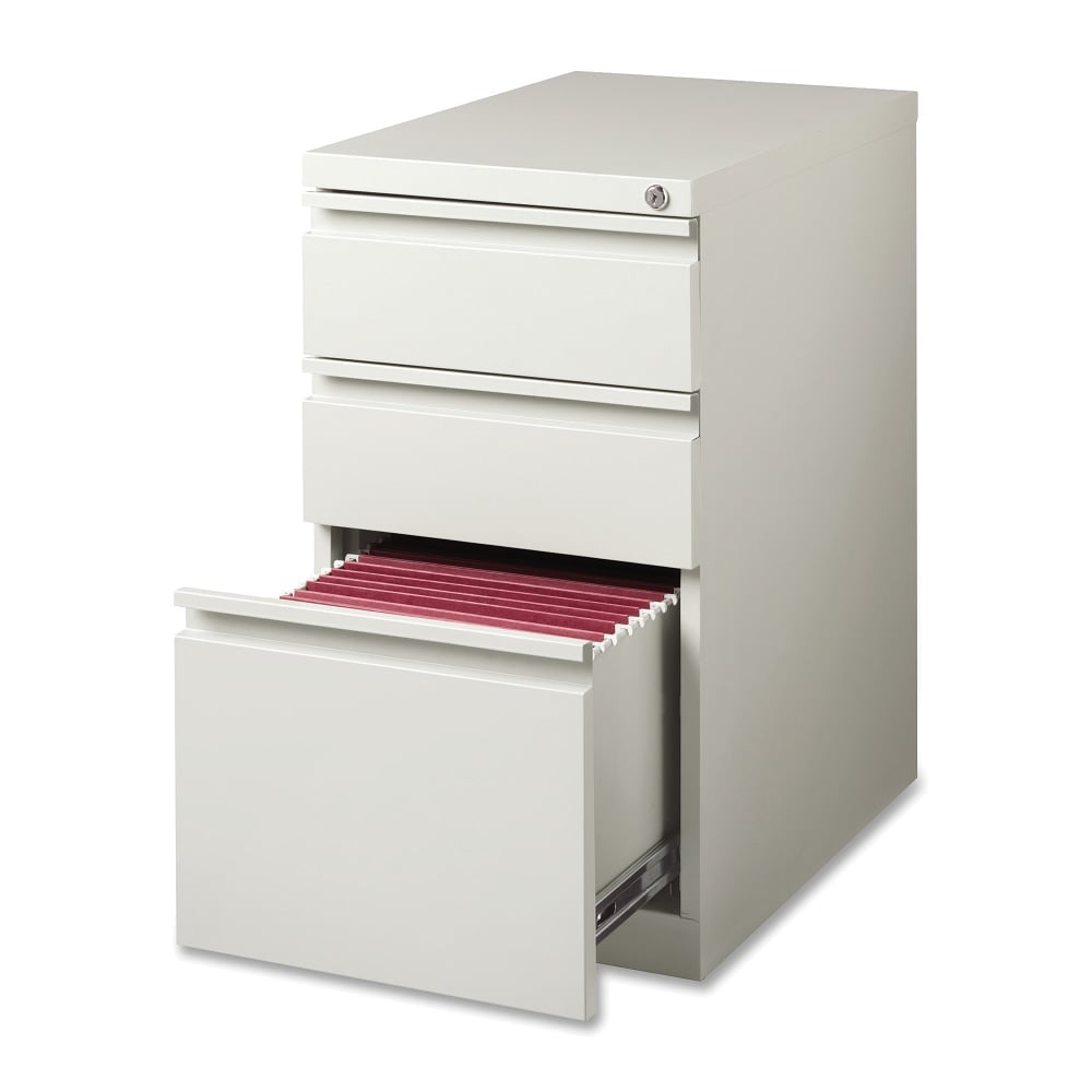 Lorell 22-7/8inD Vertical 3-Drawer Mobile Pedestal File Cabinet, Light Gray MPN:49528